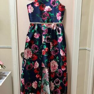 Floral Dress with cape skirt